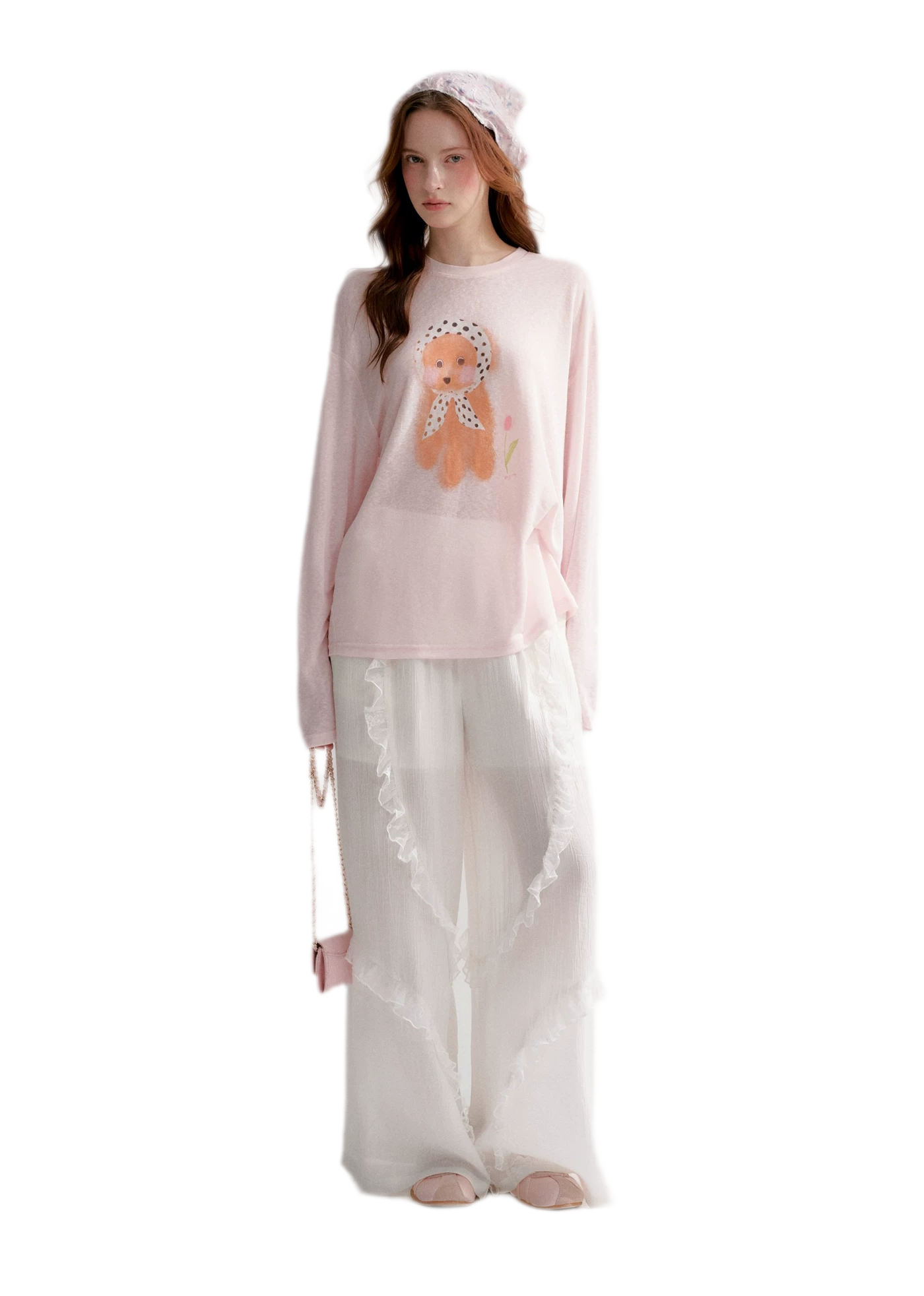 Lyocell Puppy Print Tee