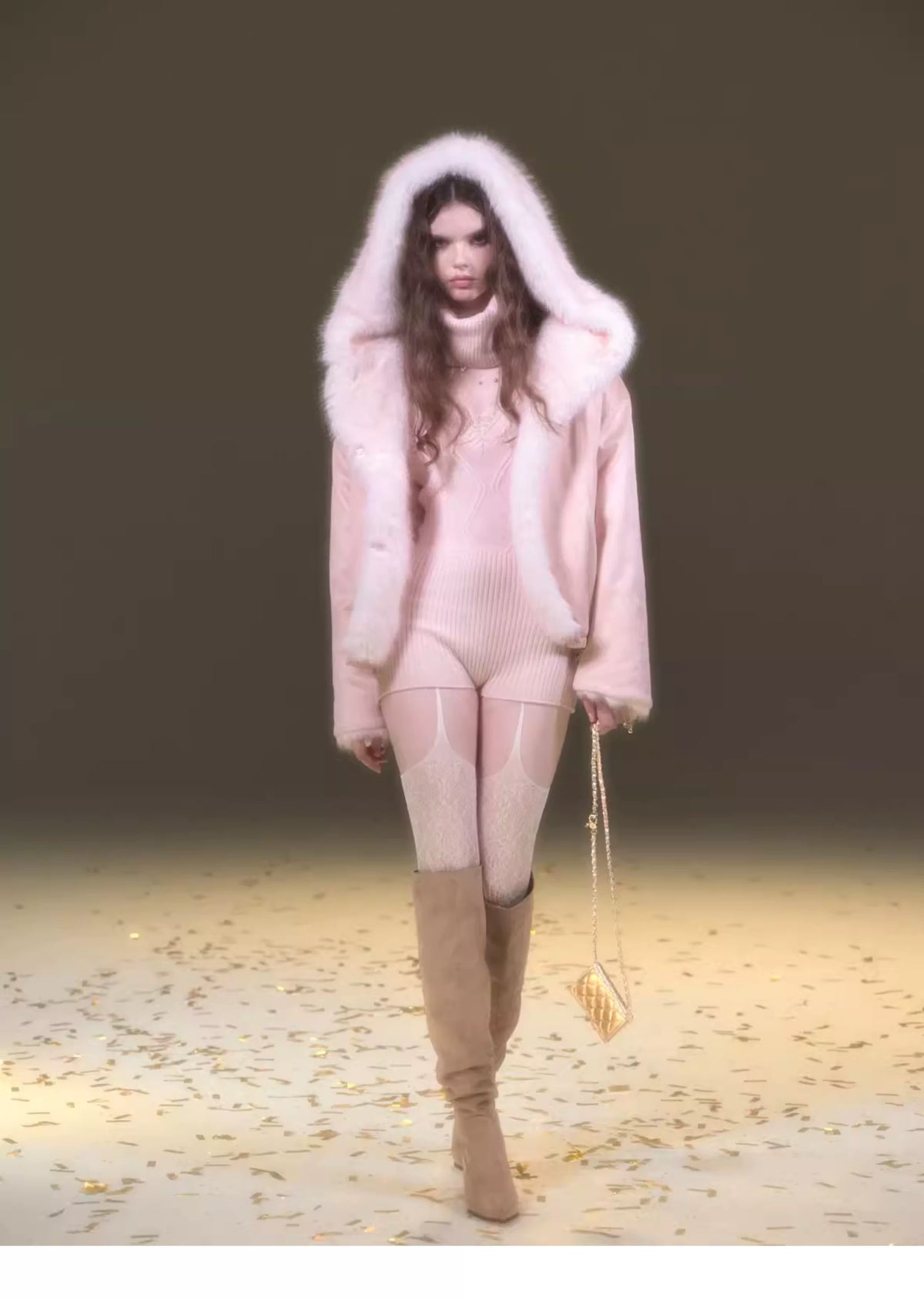 Reversible Suede Fur Winter Jacket