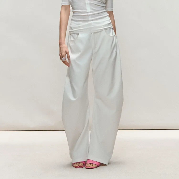 Relaxed Fit Sculpted Wide-Leg Pants