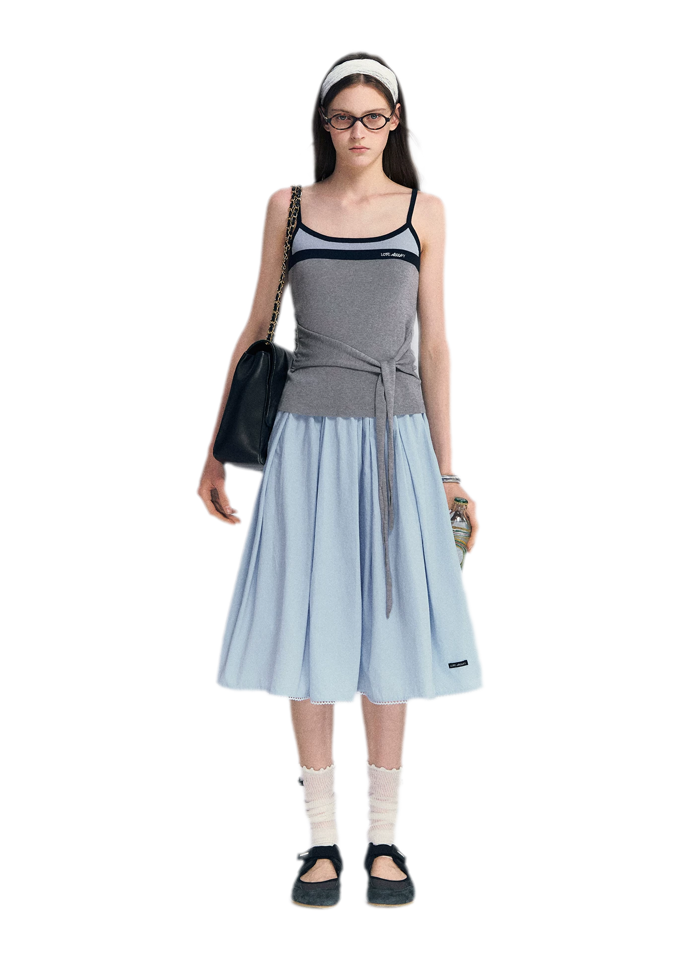 Lyocell Contrast Tie Cami