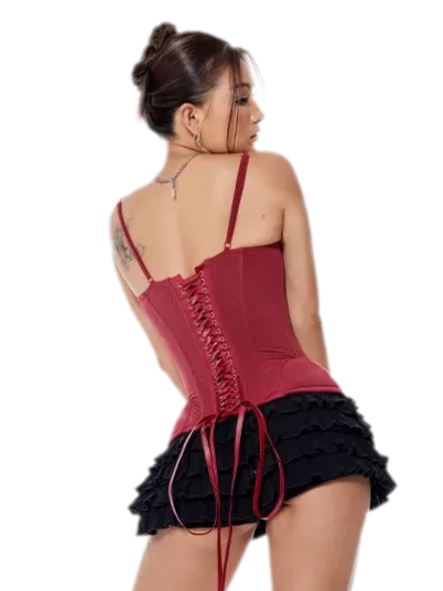 Mesh Corset Crop Bustier