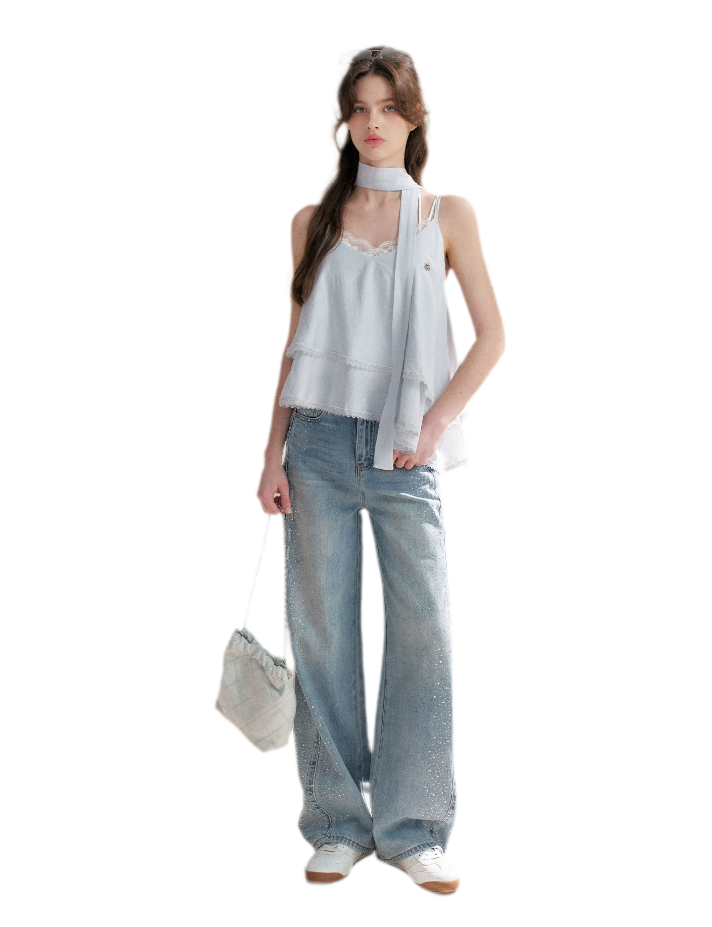 Asymmetrical Lace V-Neck Camisole
