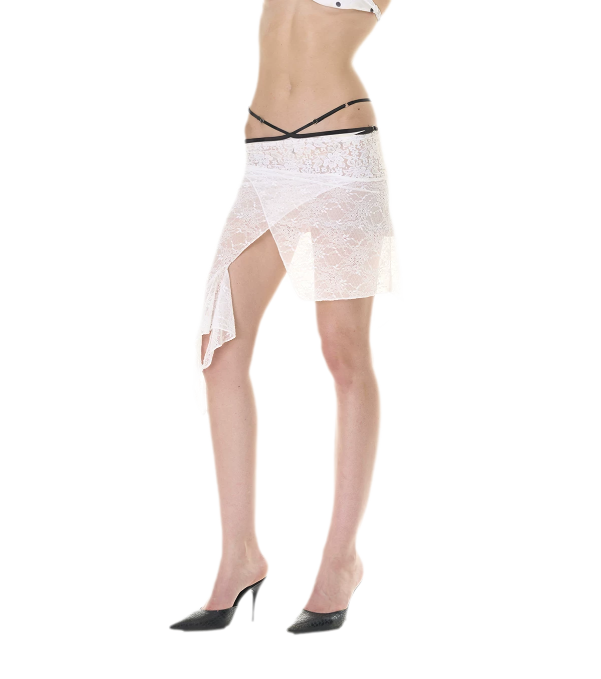 Lace Layered Slim Skirt