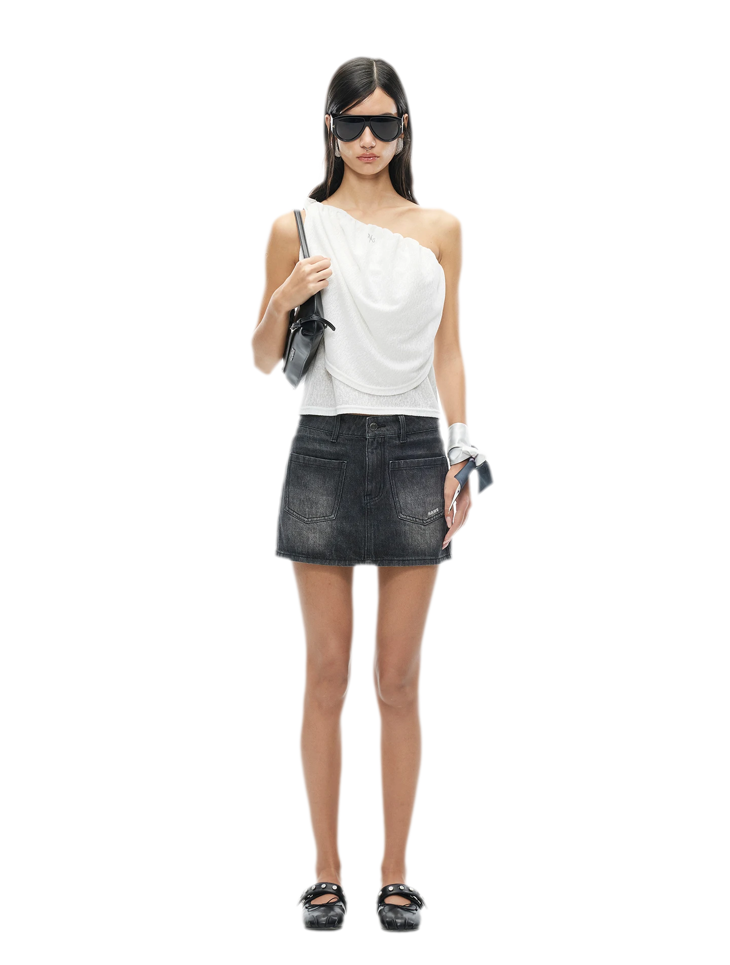 Maria Knit Vest with Twisted Shoulder Strap