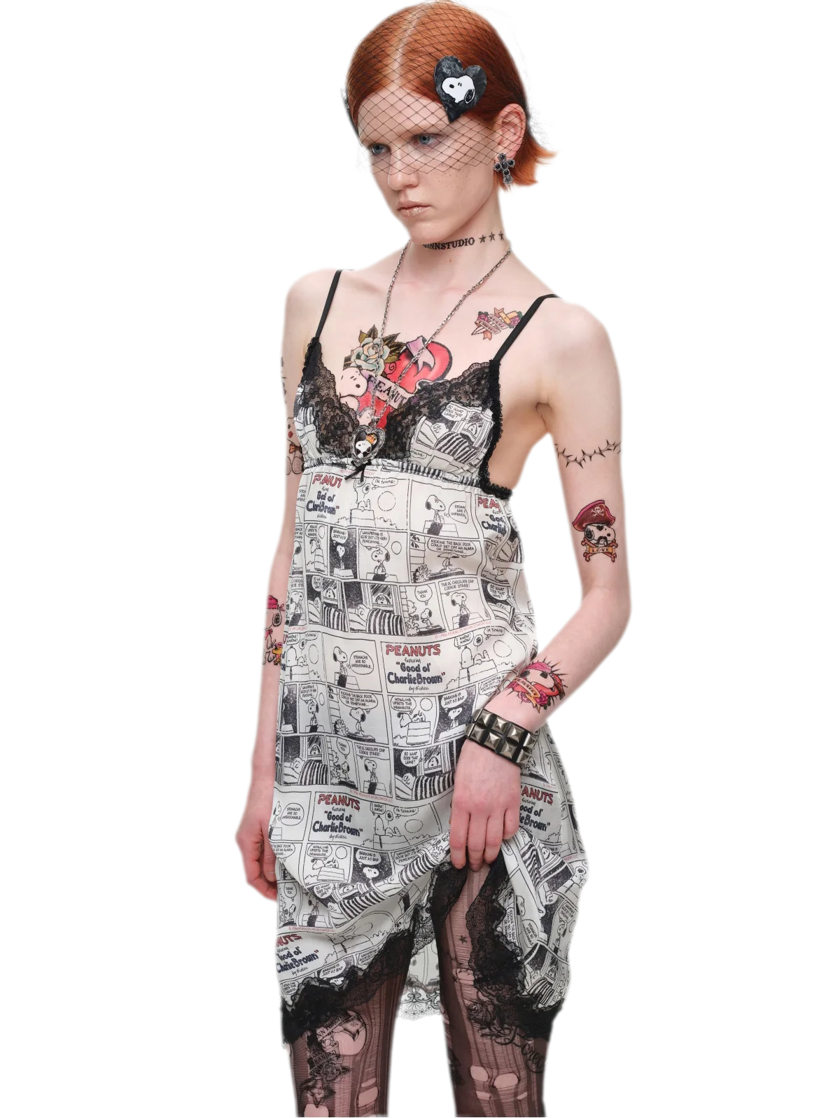 Vintage-Spitzenbesatz-Camisole-Kleid