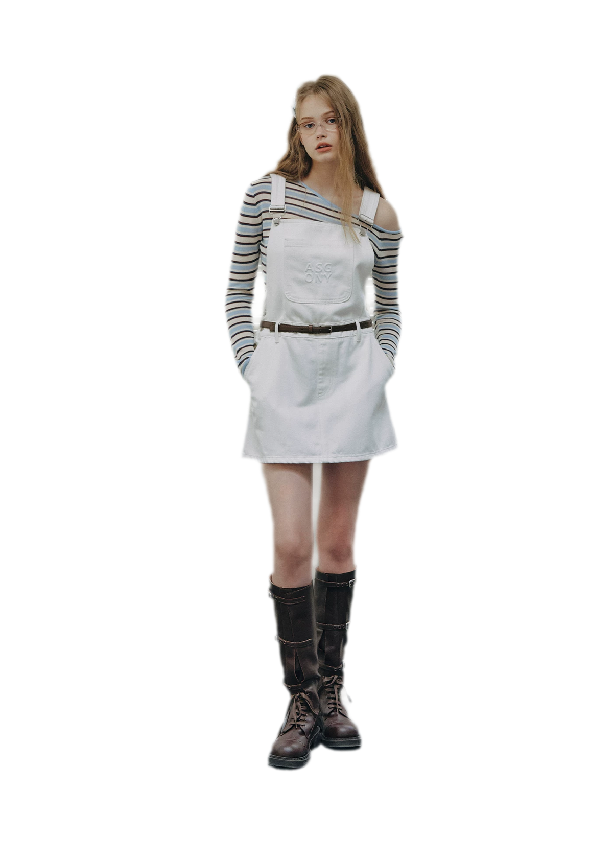Contrast Stripe Cropped Knit Top