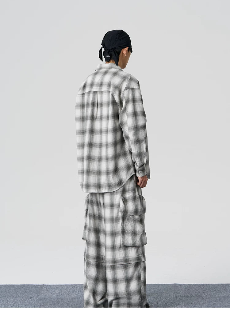 Yarn-Dyed Plaid Convertible Pants