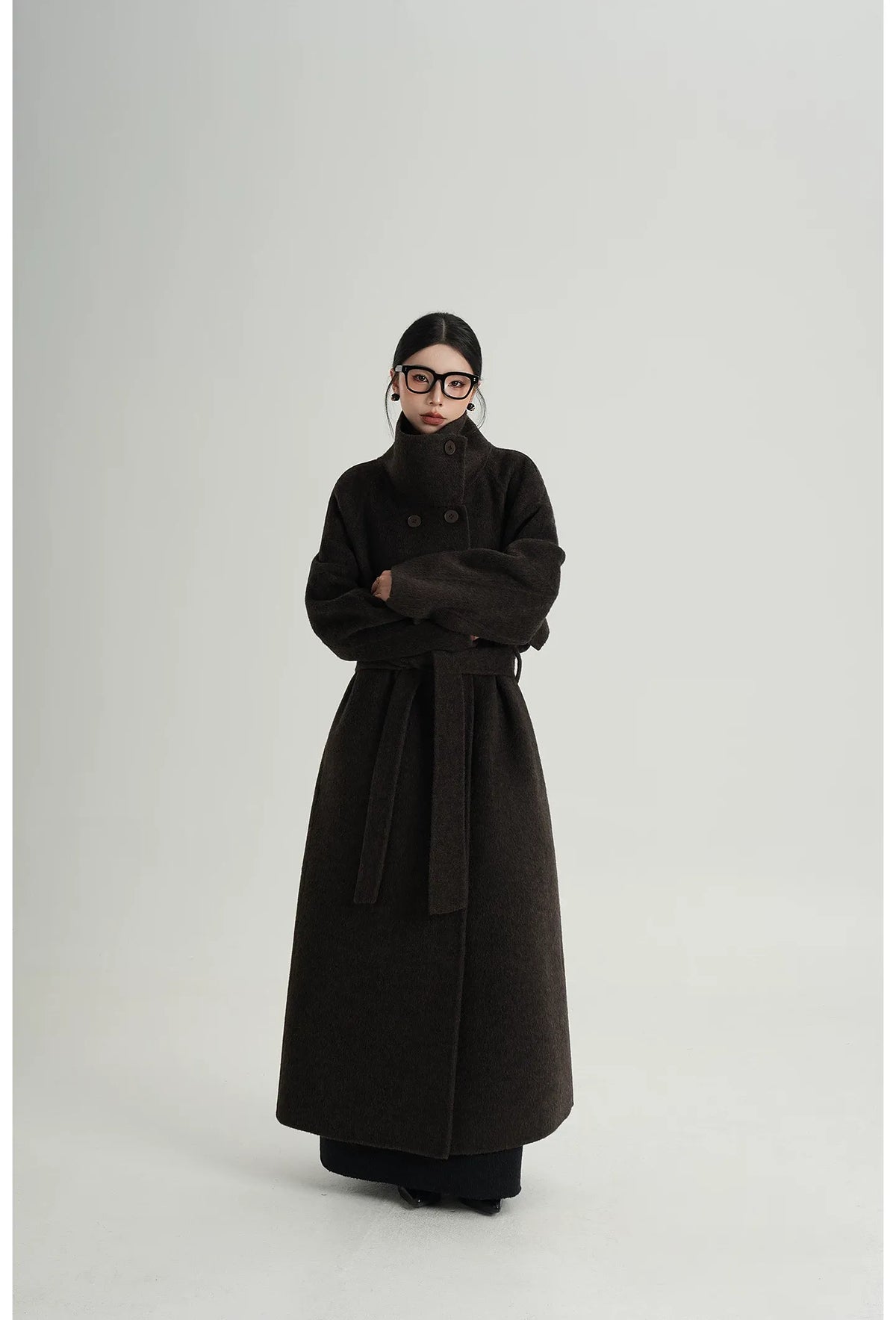 Hand-Sewn Longline Wool Coat