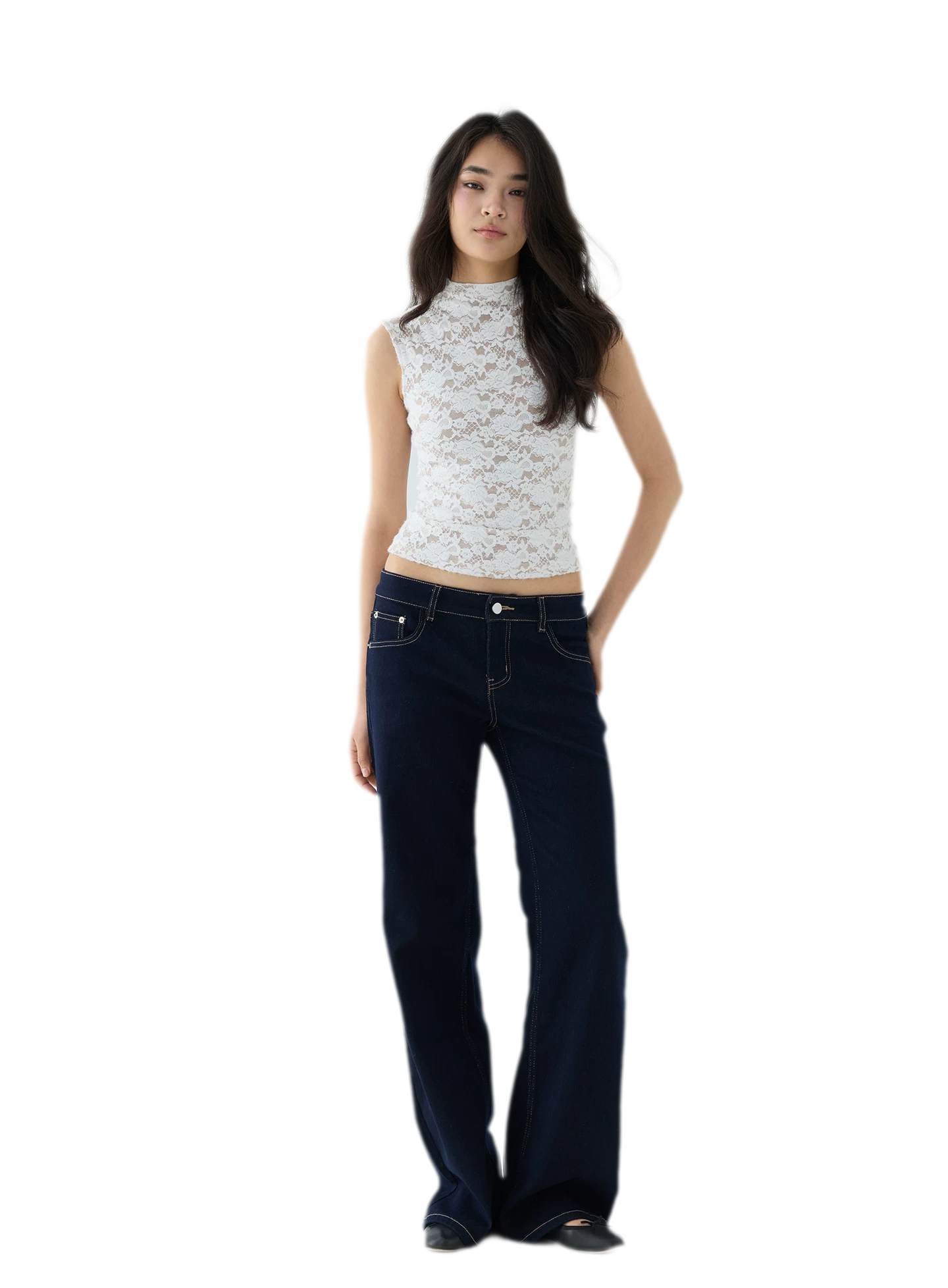 Stretch Lace Cropped Camisole