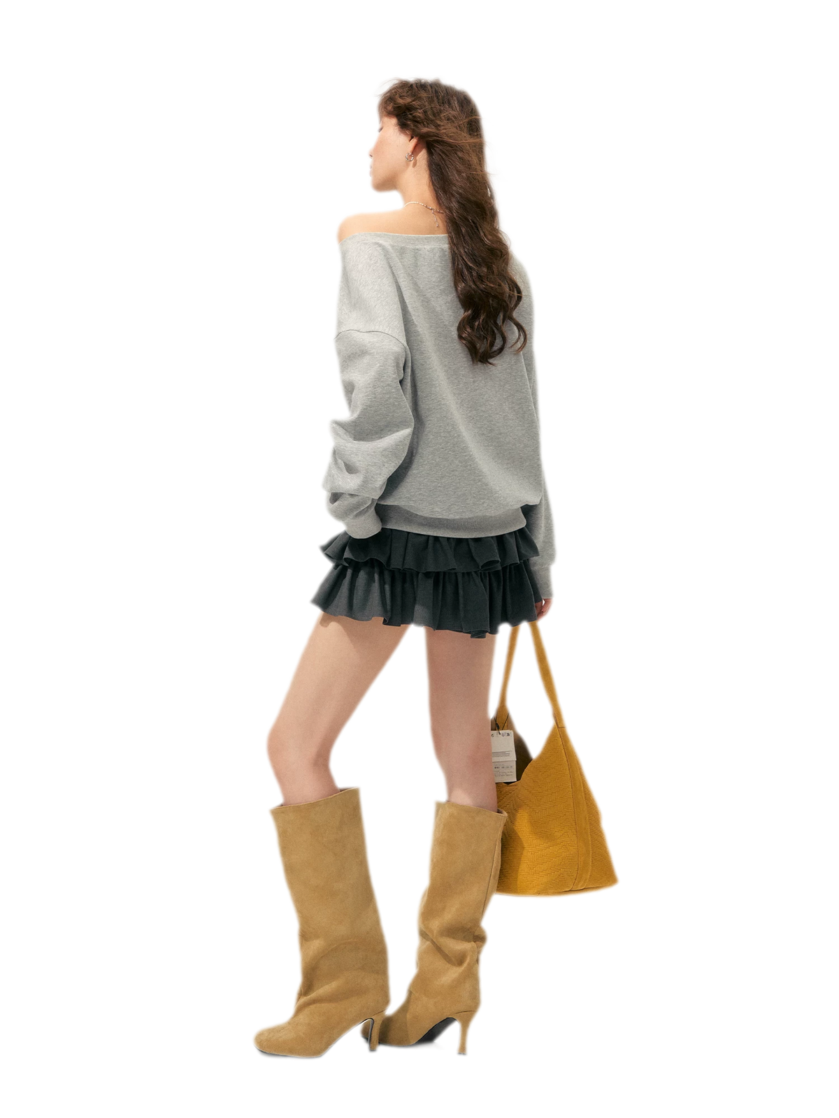 Sweatshirt mit Dackel-Perlenmotiv