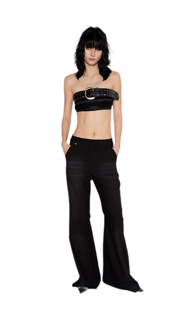 Distressed Studded PU Belt