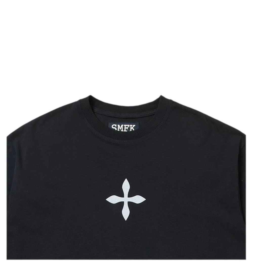 Cross Statue Oversized Long Sleeve Top
