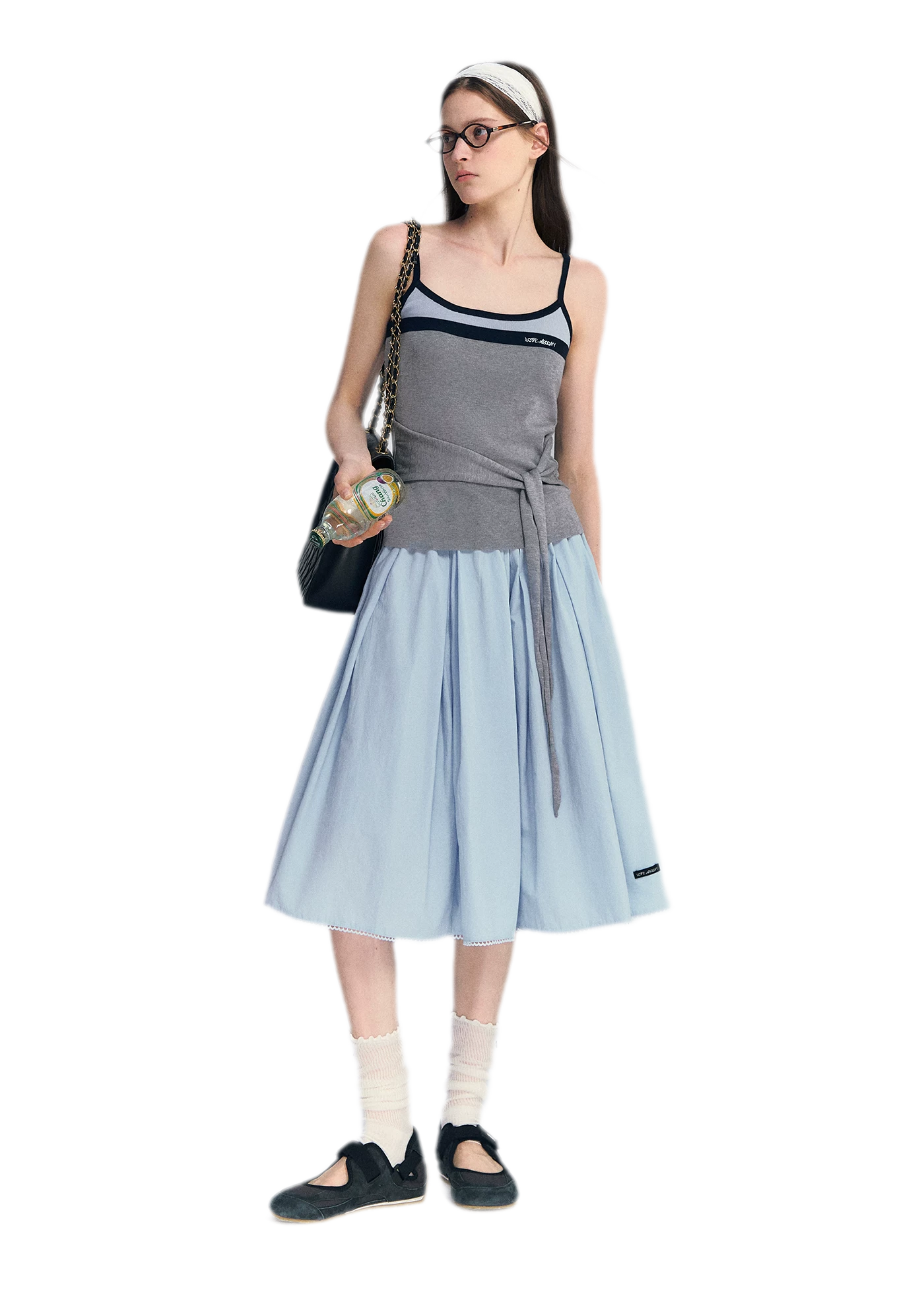 Lyocell Contrast Tie Cami