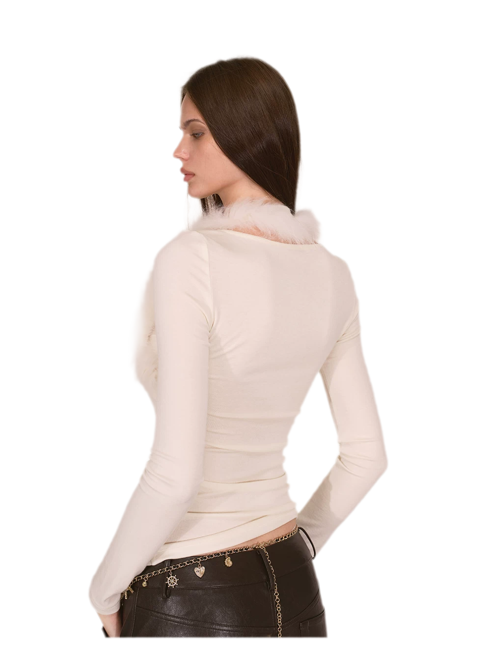 Fox Fur Layered Halter Top