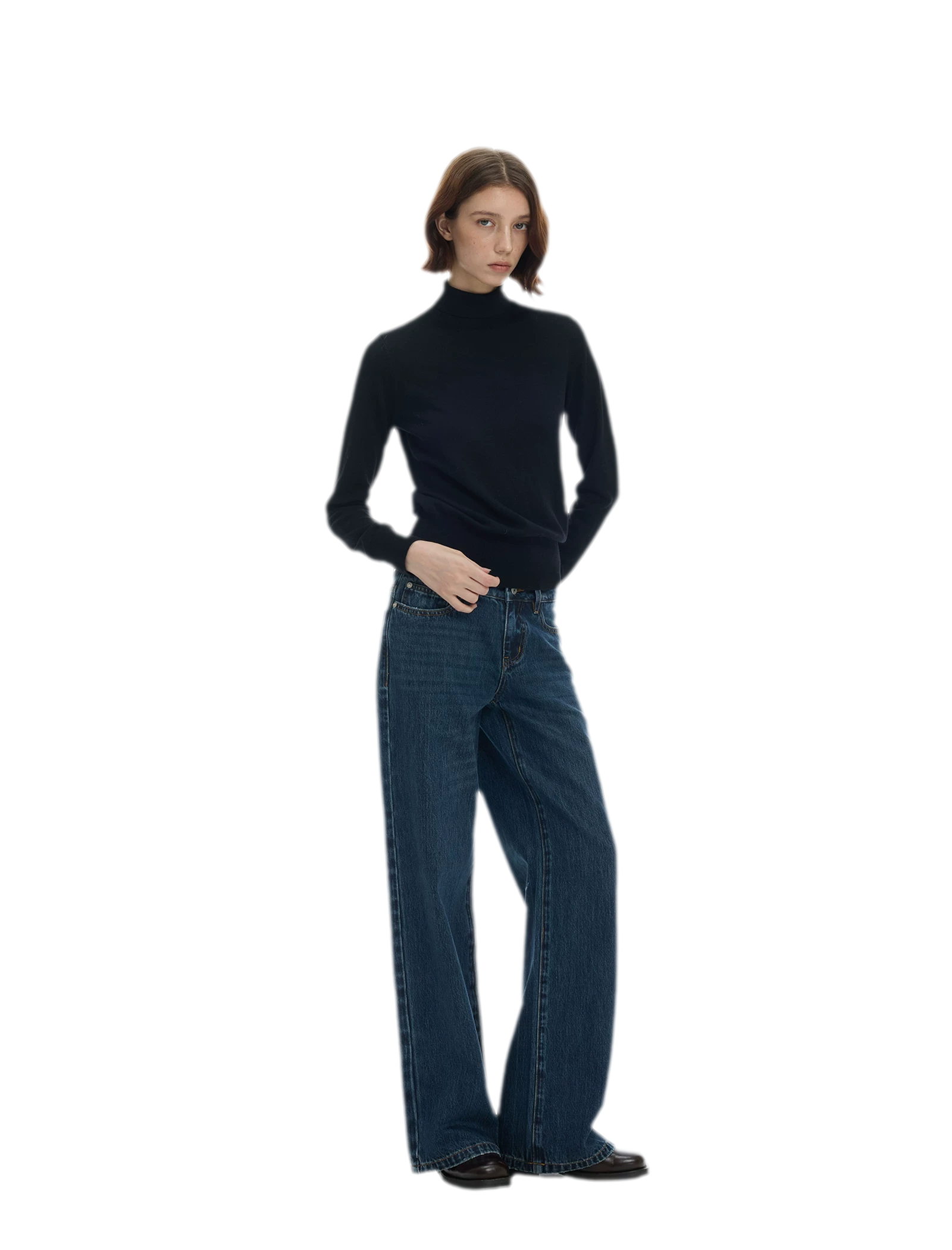 Ribbed Slim-Fit Turtleneck Knit