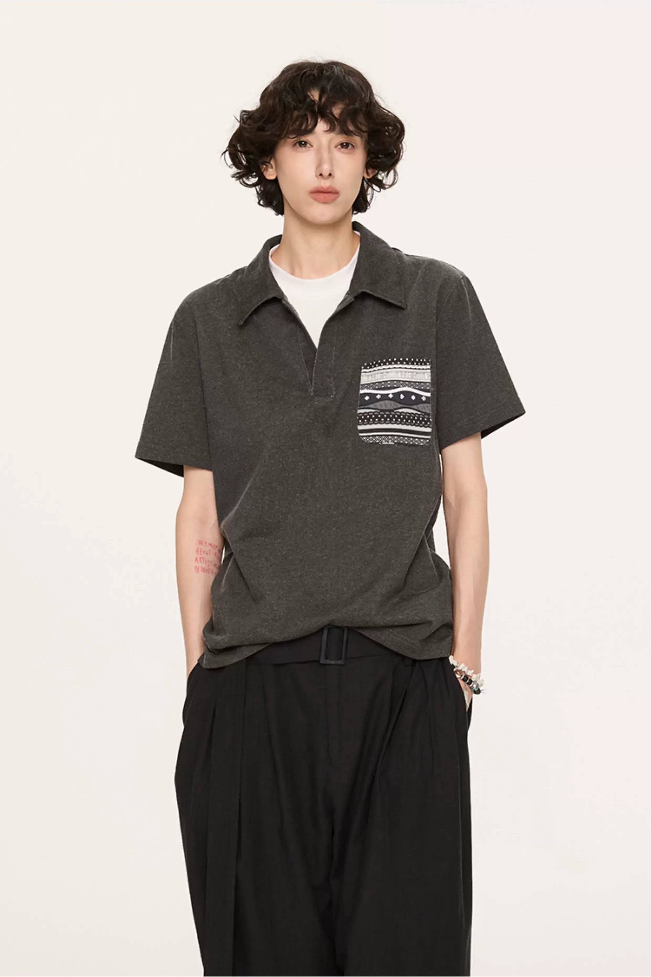 Fair Isle Tailored Polo Shirt