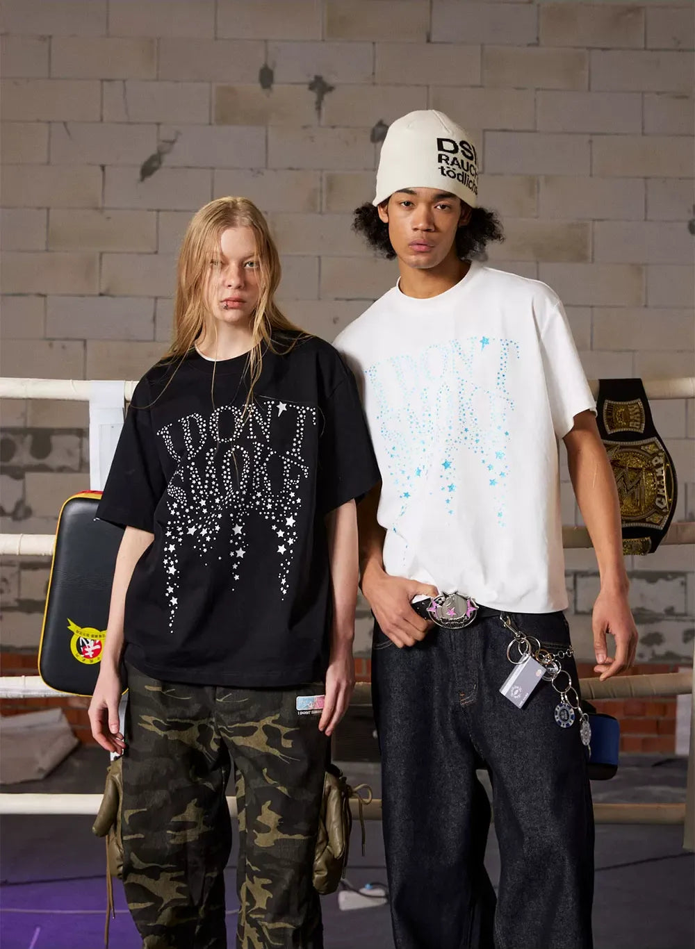Loose Fit Glitter Logo T-Shirt