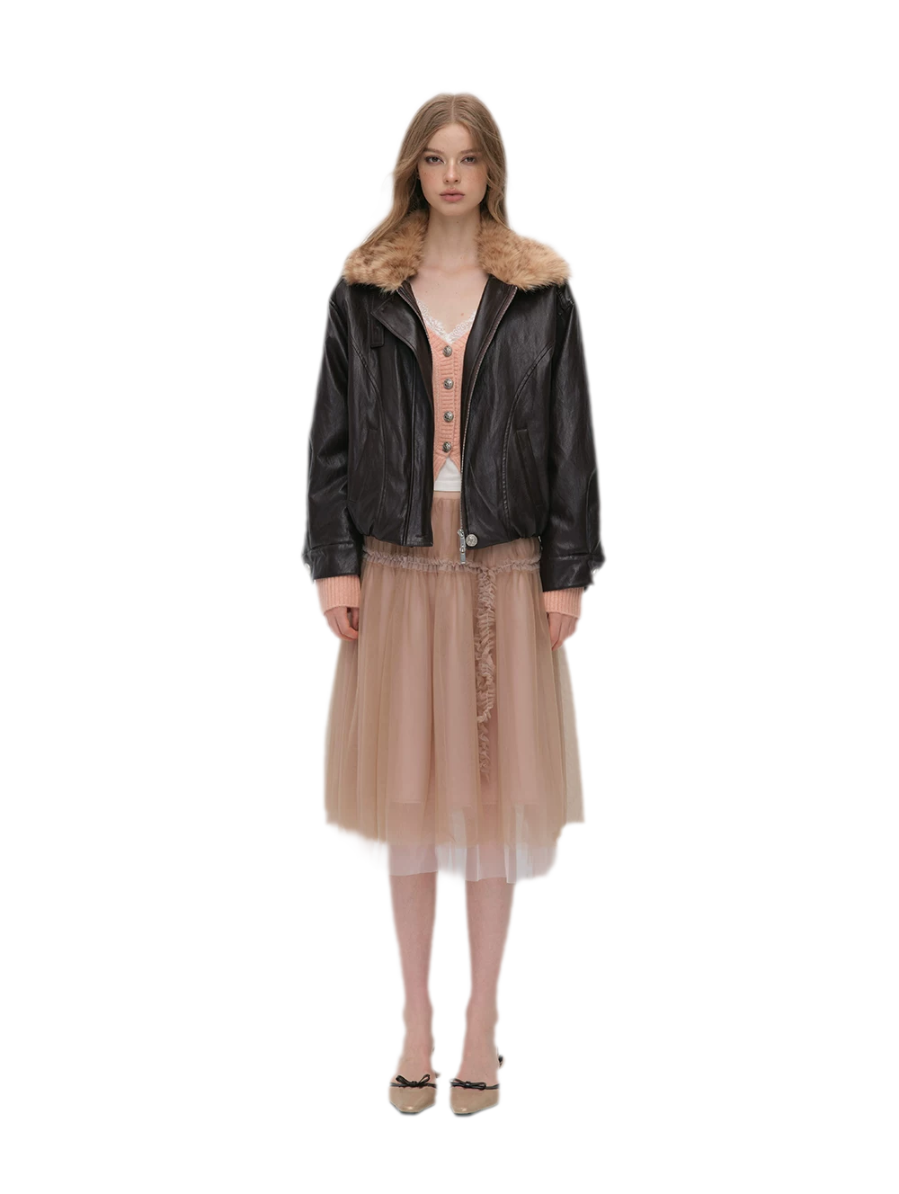 Metallic Leopard Collar Jacket