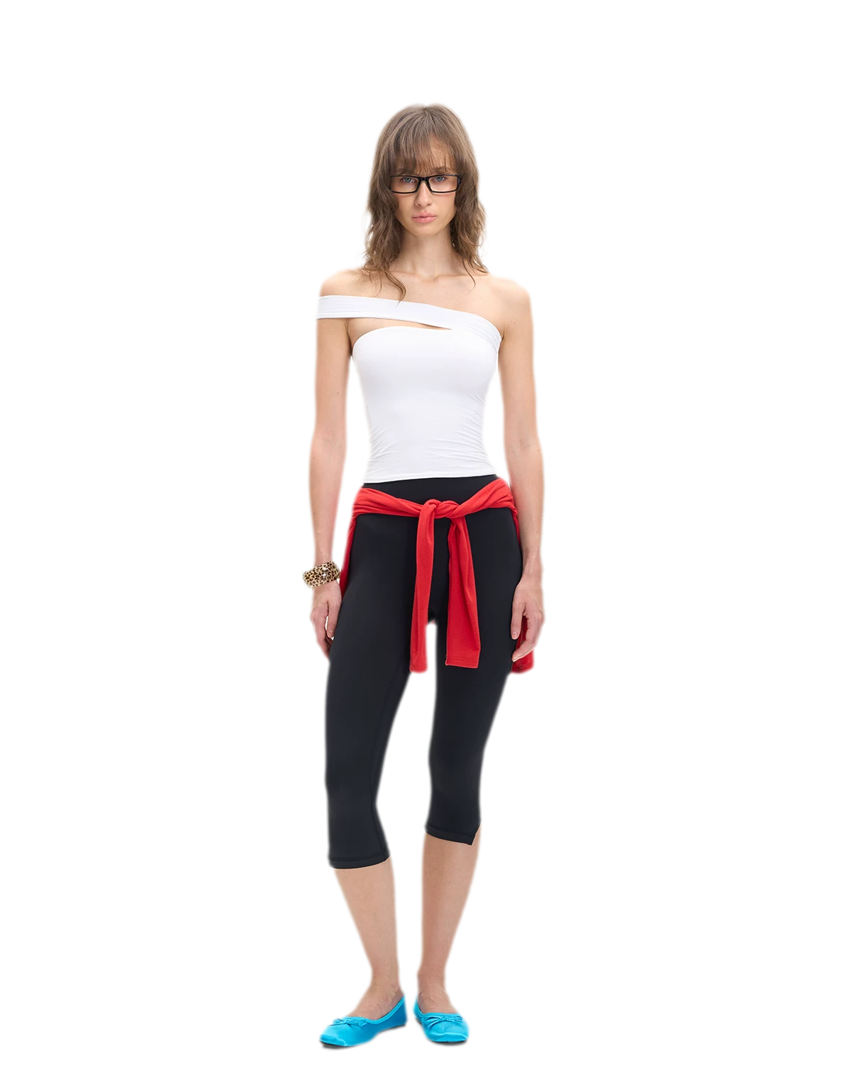 Asymmetric Strap Bustier Top