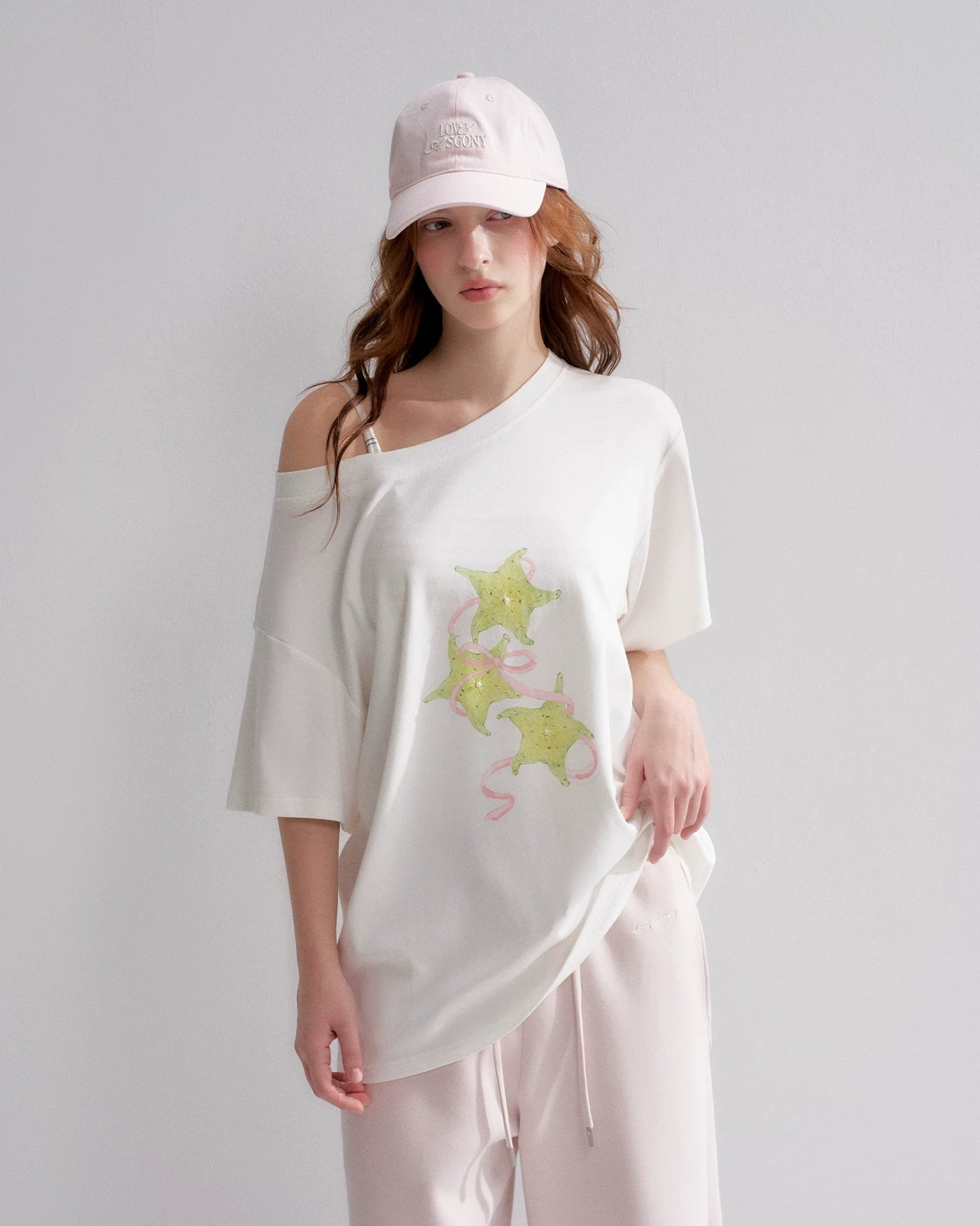 ASGONY Asymmetrical Starfruit Print T-shirt – view 7