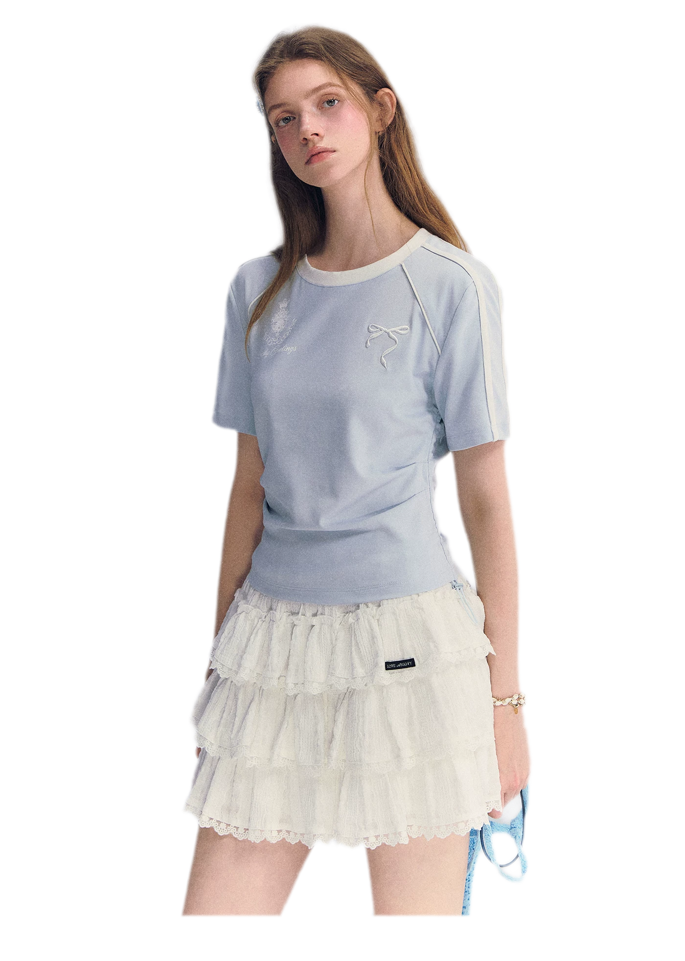 Embroidered Crop T-shirt