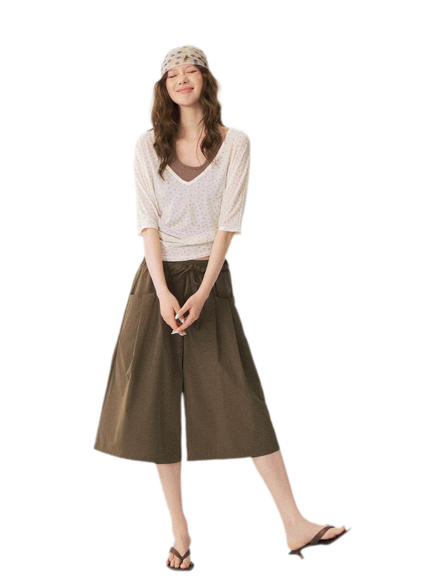 Double Waist Cropped Culottes