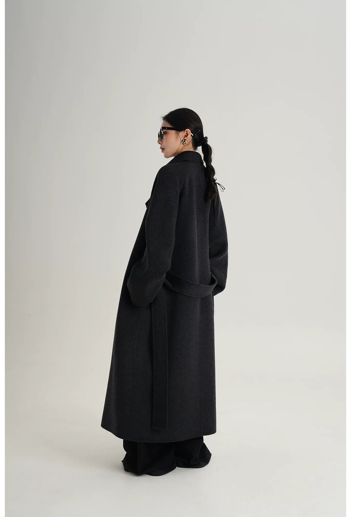 Hand-Sewn Belted Wool Coat