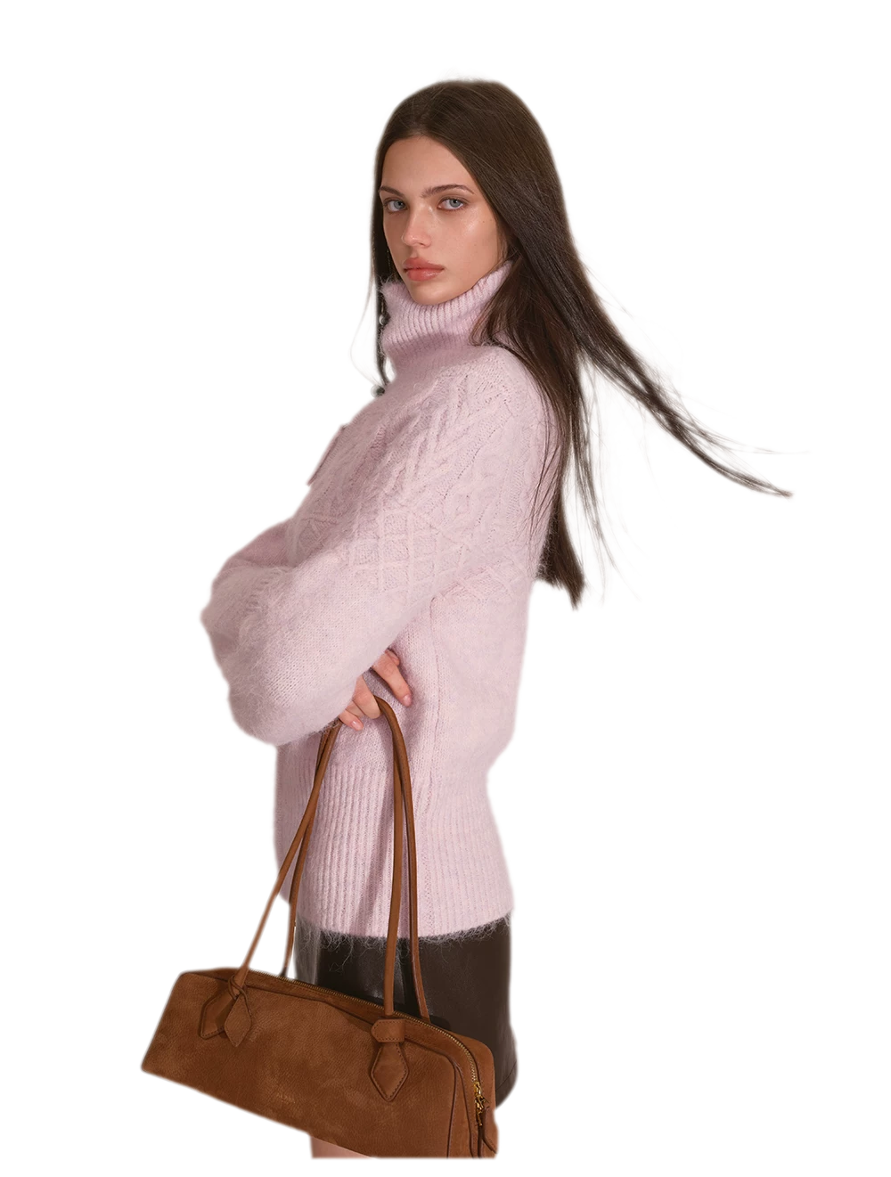 Veste cardigan en maille torsadée sculptant la taille