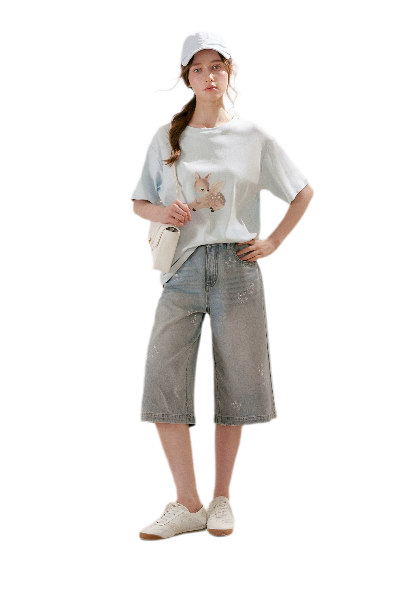 Hand-Painted Deer Tee