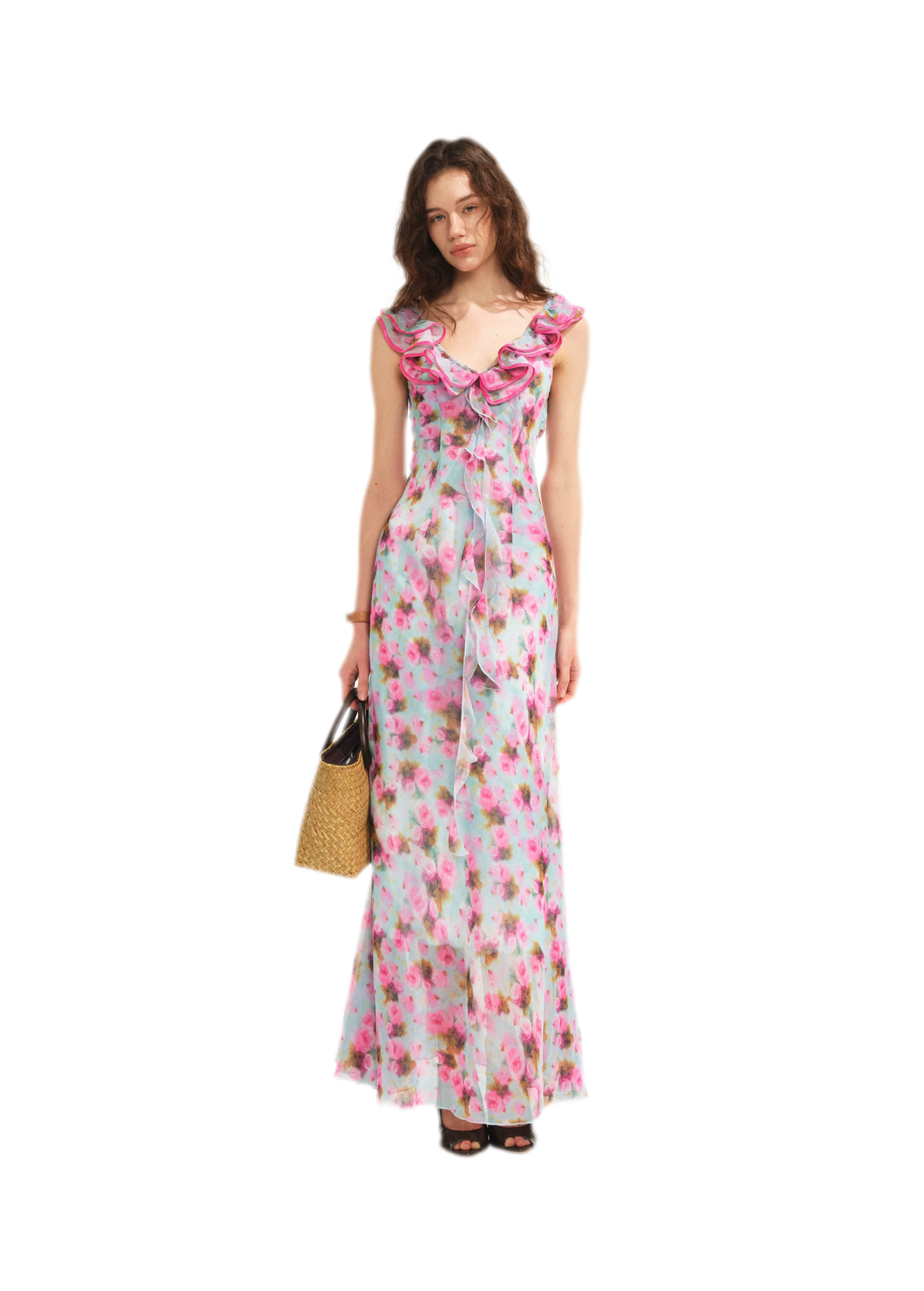 Floral Ruffle Maxi Dress