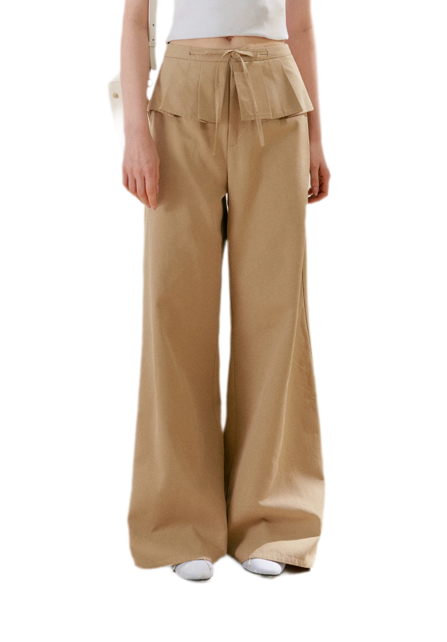 Pleated Wide-Leg Pants