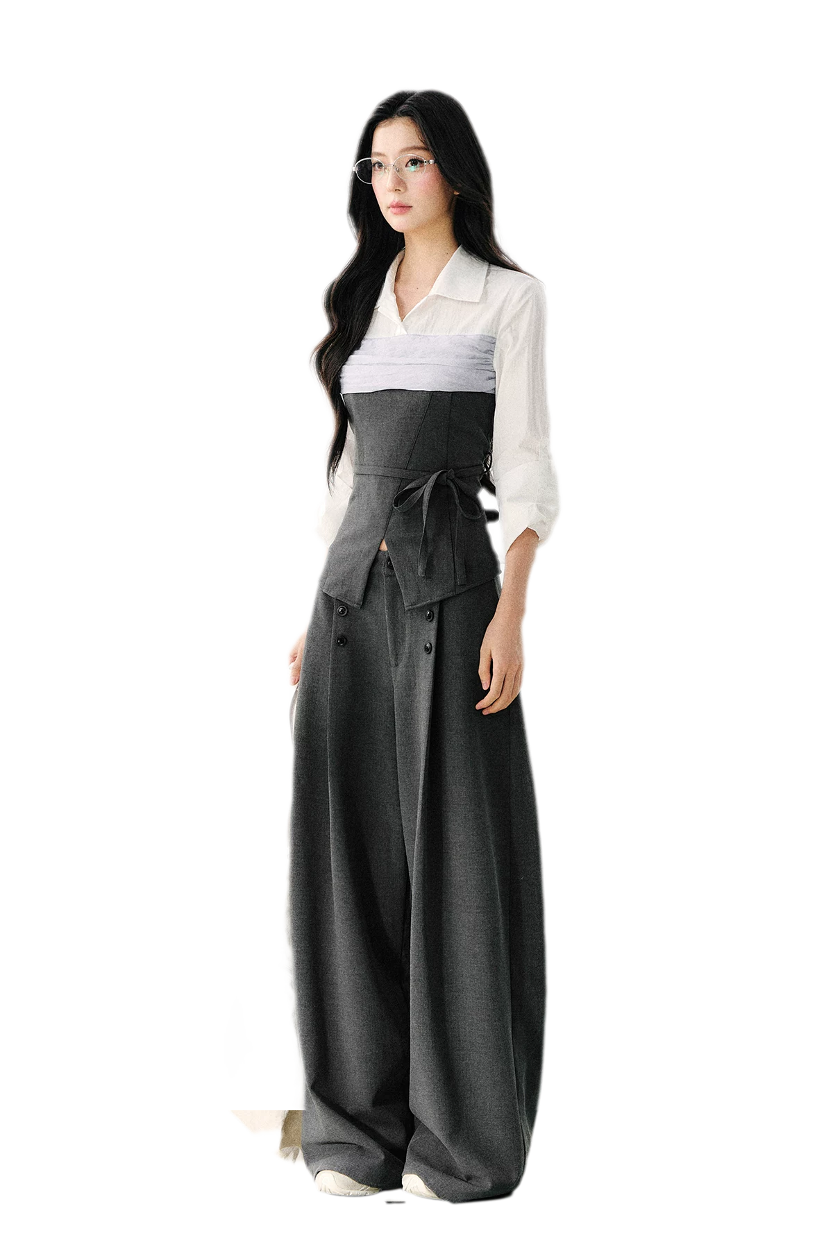 Layered Bustier Shirt