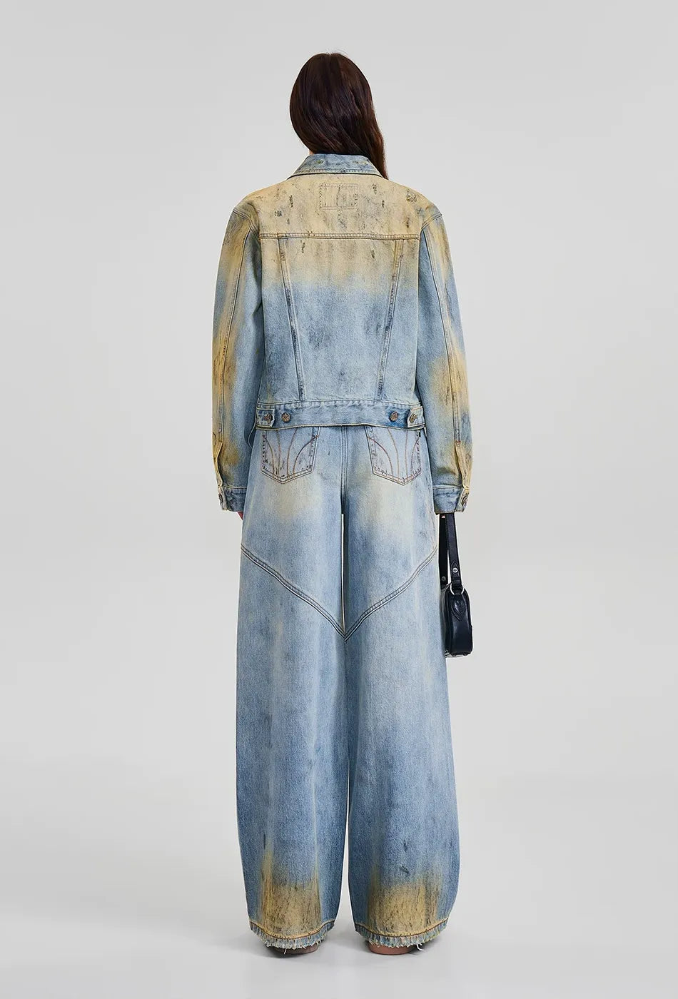 Cross Statue Desert Wide-Leg Jeans