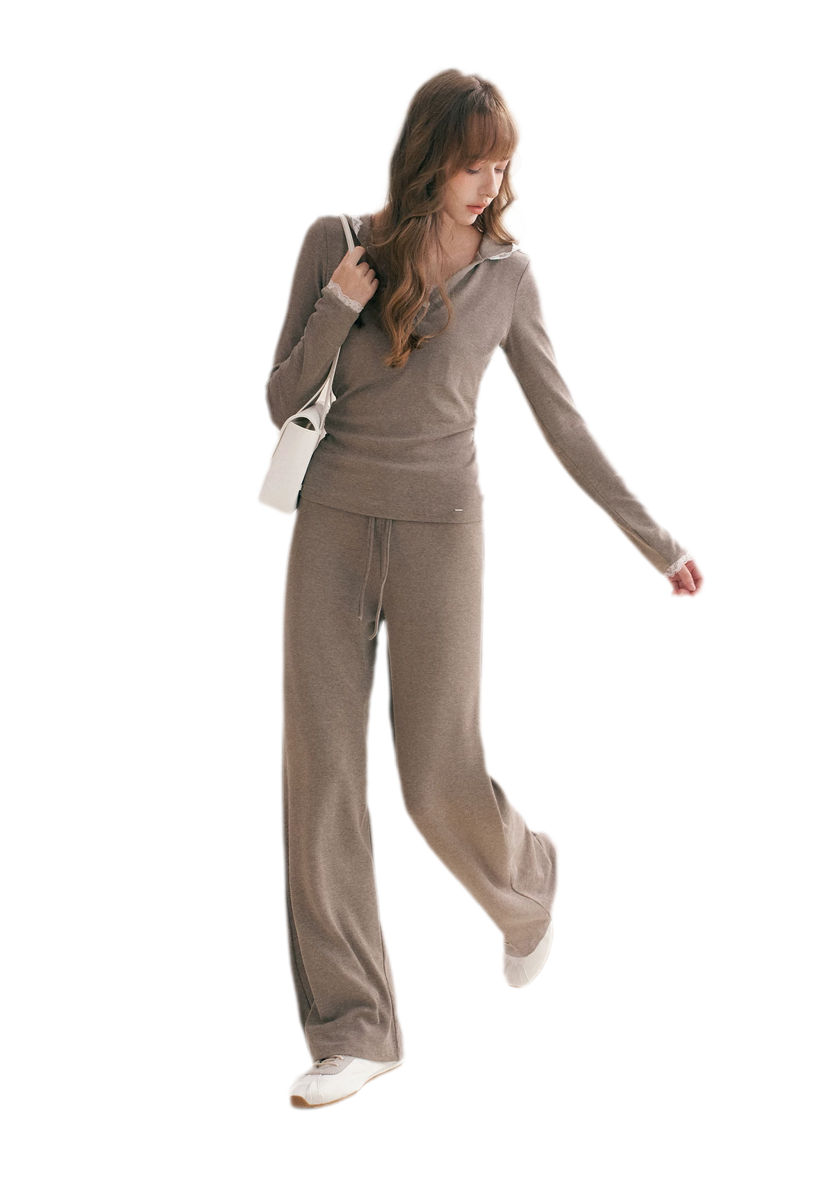 Lace-Trim Layered Two-Piece Set