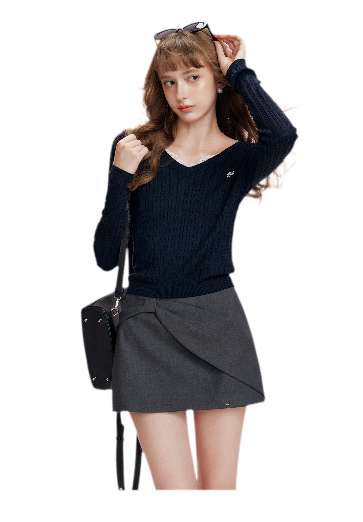 Three-Dimensional Bow A-Line Skirt