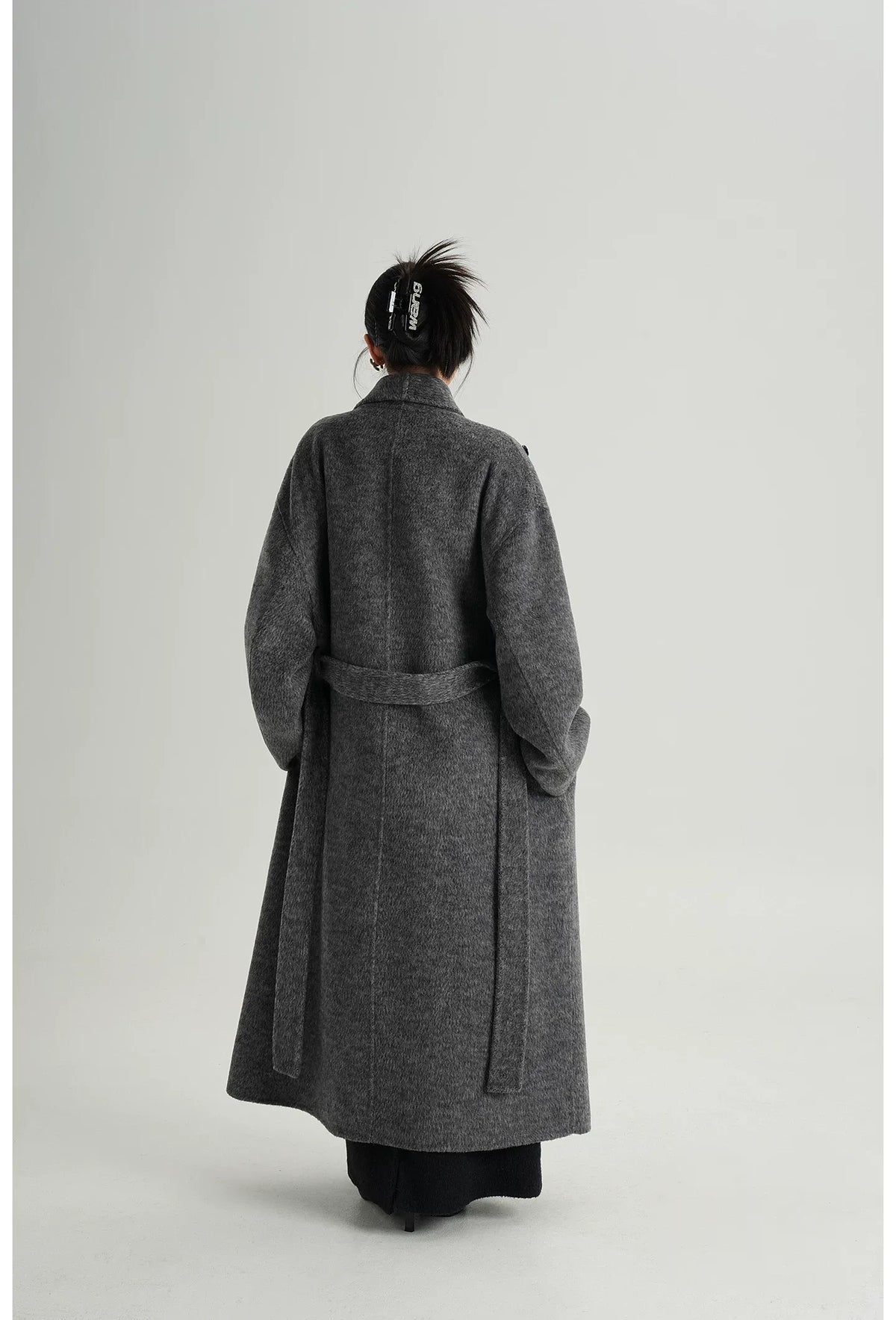 Cashmere Wrap Longline Wool Coat