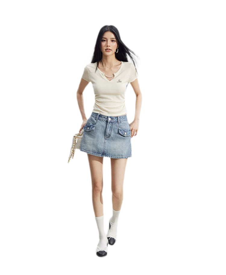 V-Neck Lyocell Tee