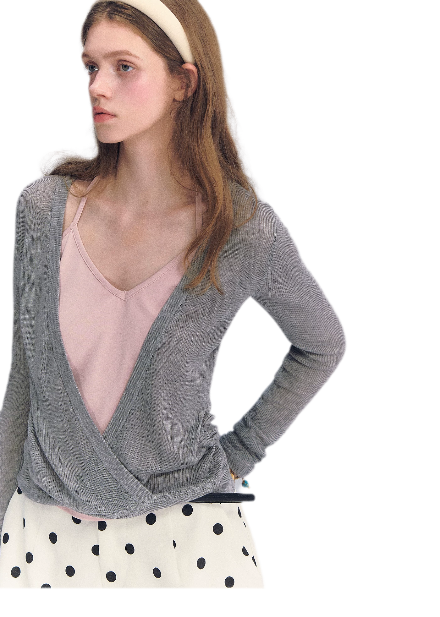 Lyocell Faux Two Knit