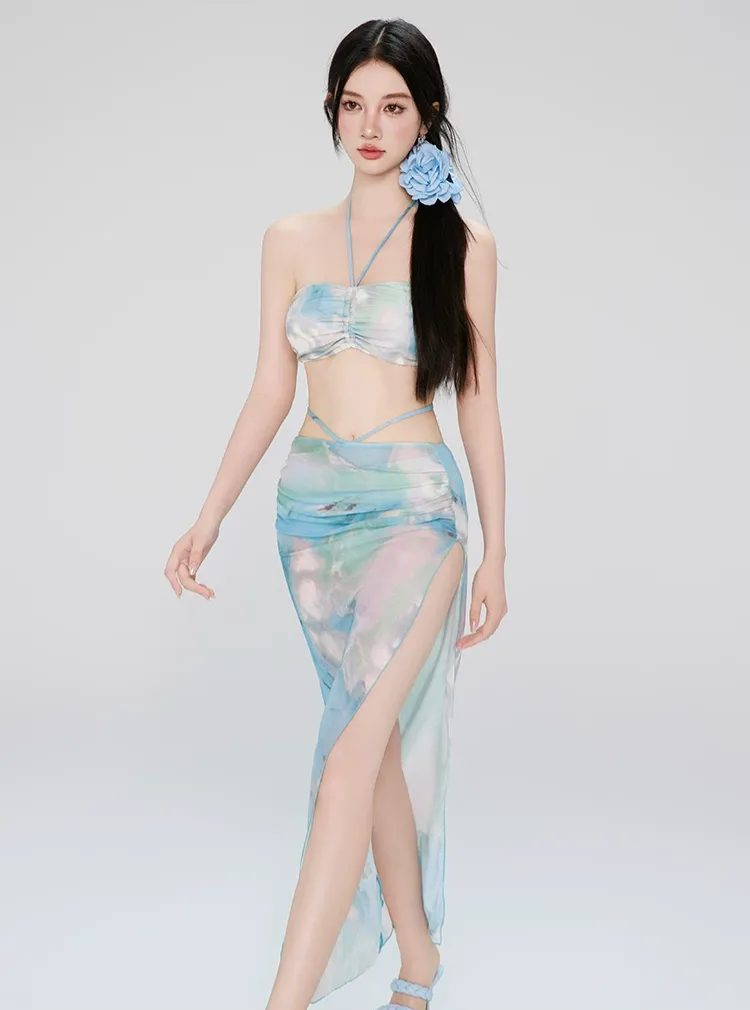 Four-Piece Ruched Bikini Set