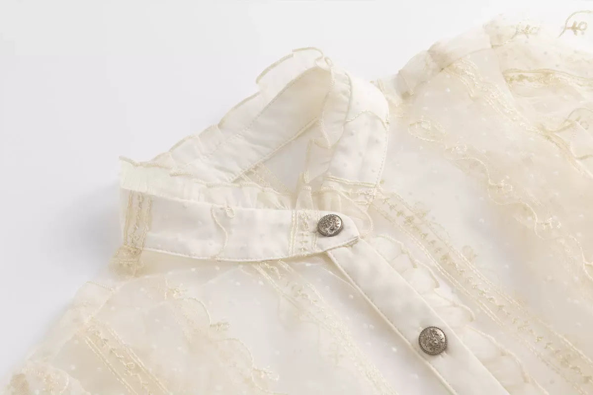 Romantic Archer Sheer Blouse