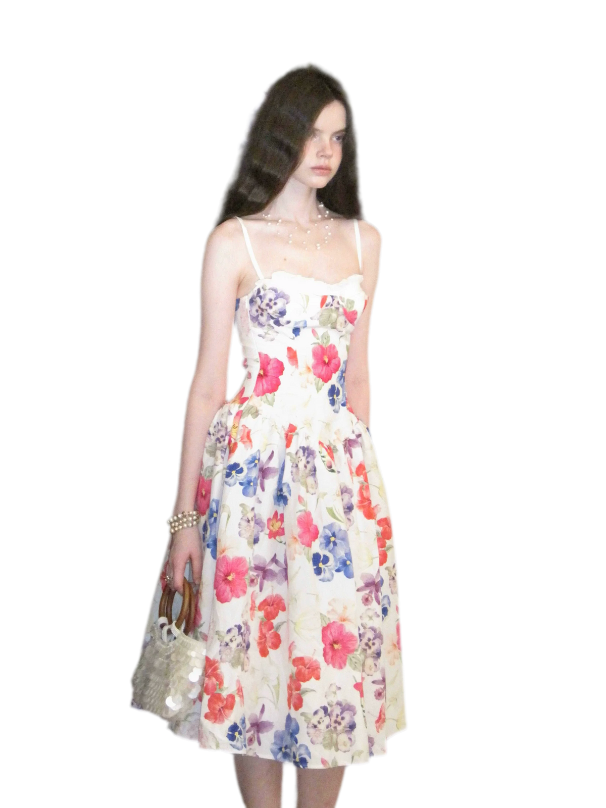 Watercolor Floral Fitted Dress