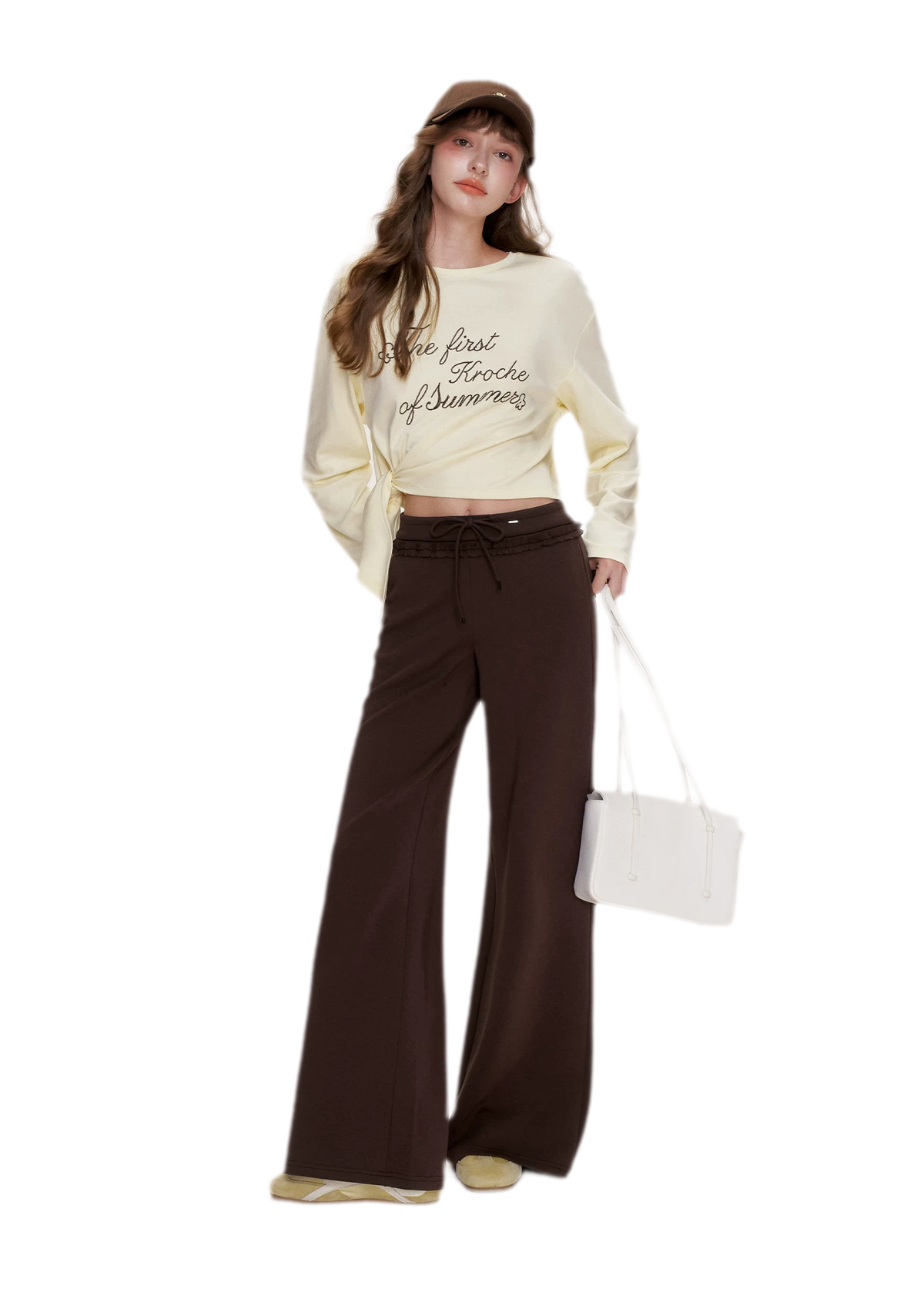 Soft Cotton Wide-Leg Trousers