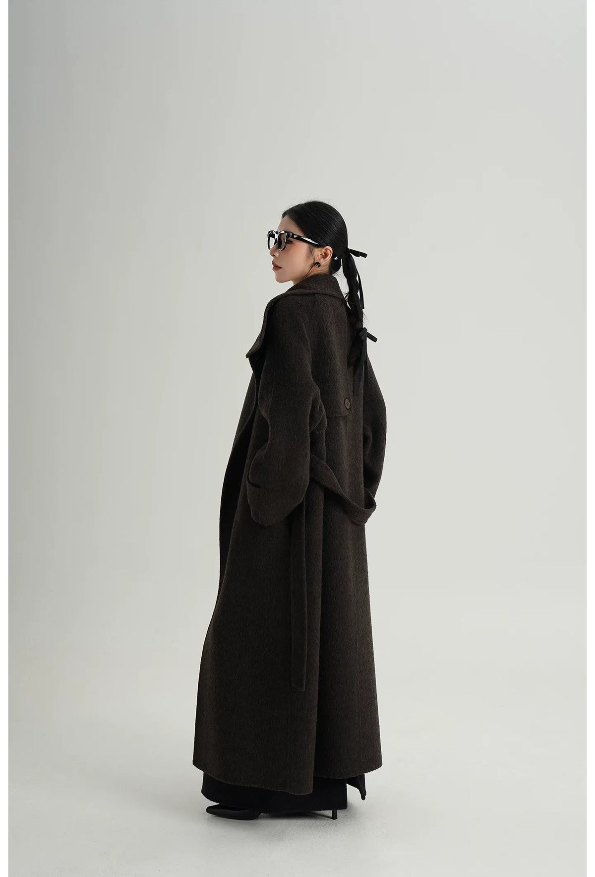 Hand-Sewn Longline Wool Coat