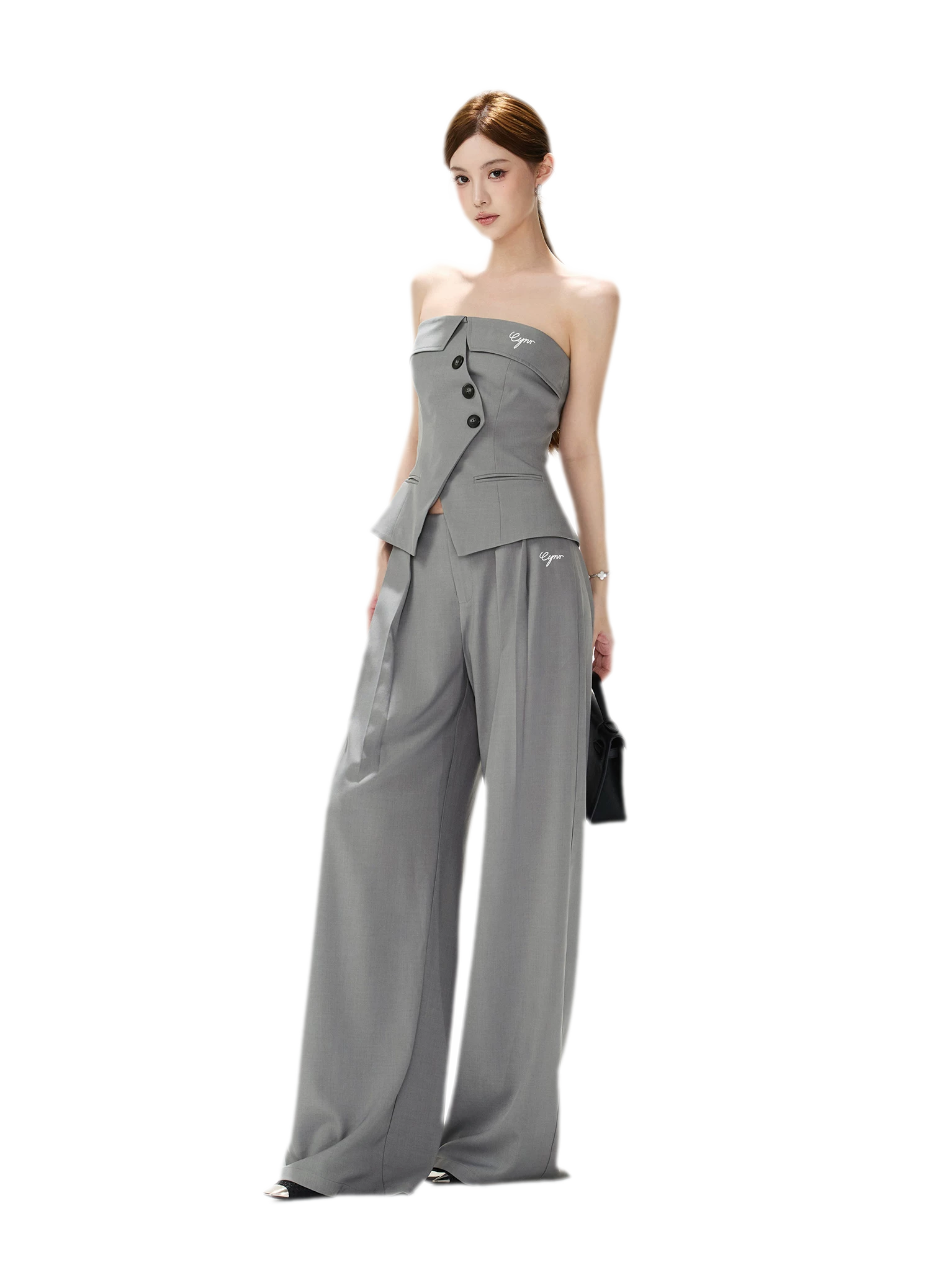 Structured Wide-Leg Suit Set