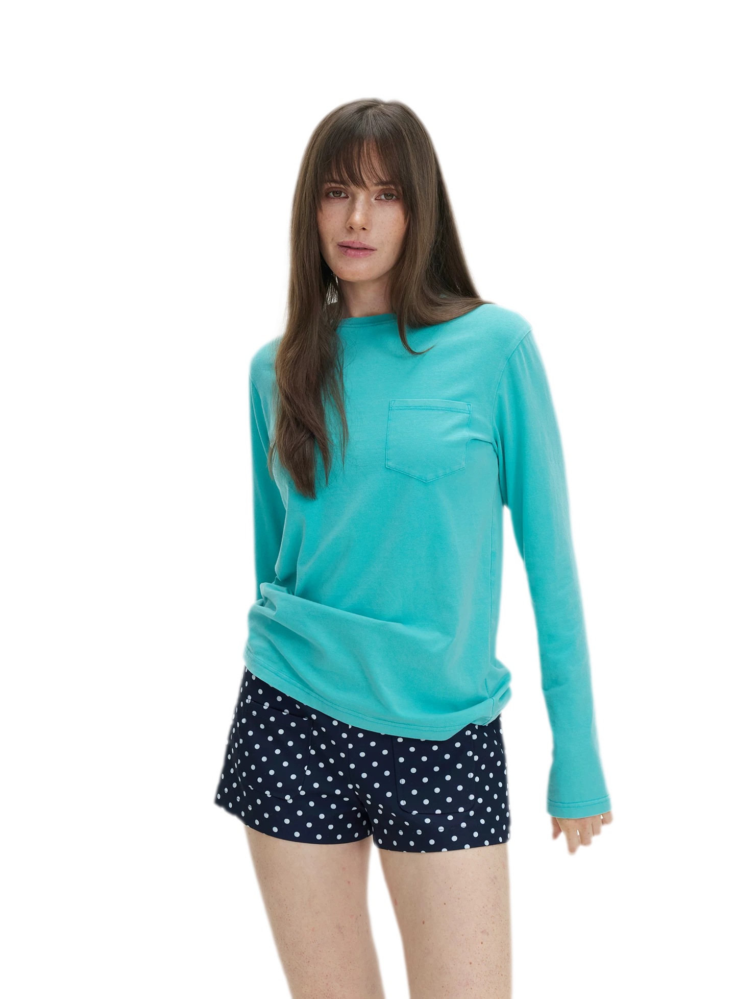 Pocket Detail Long-Sleeve T-Shirt