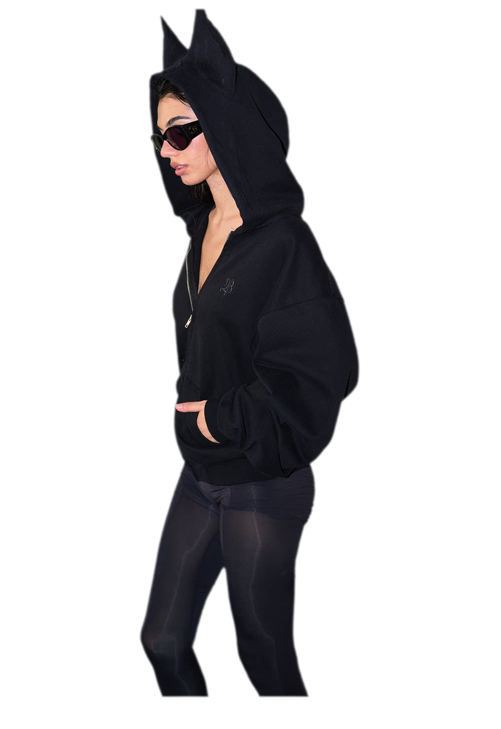 Devil Ear Zip Hoodie