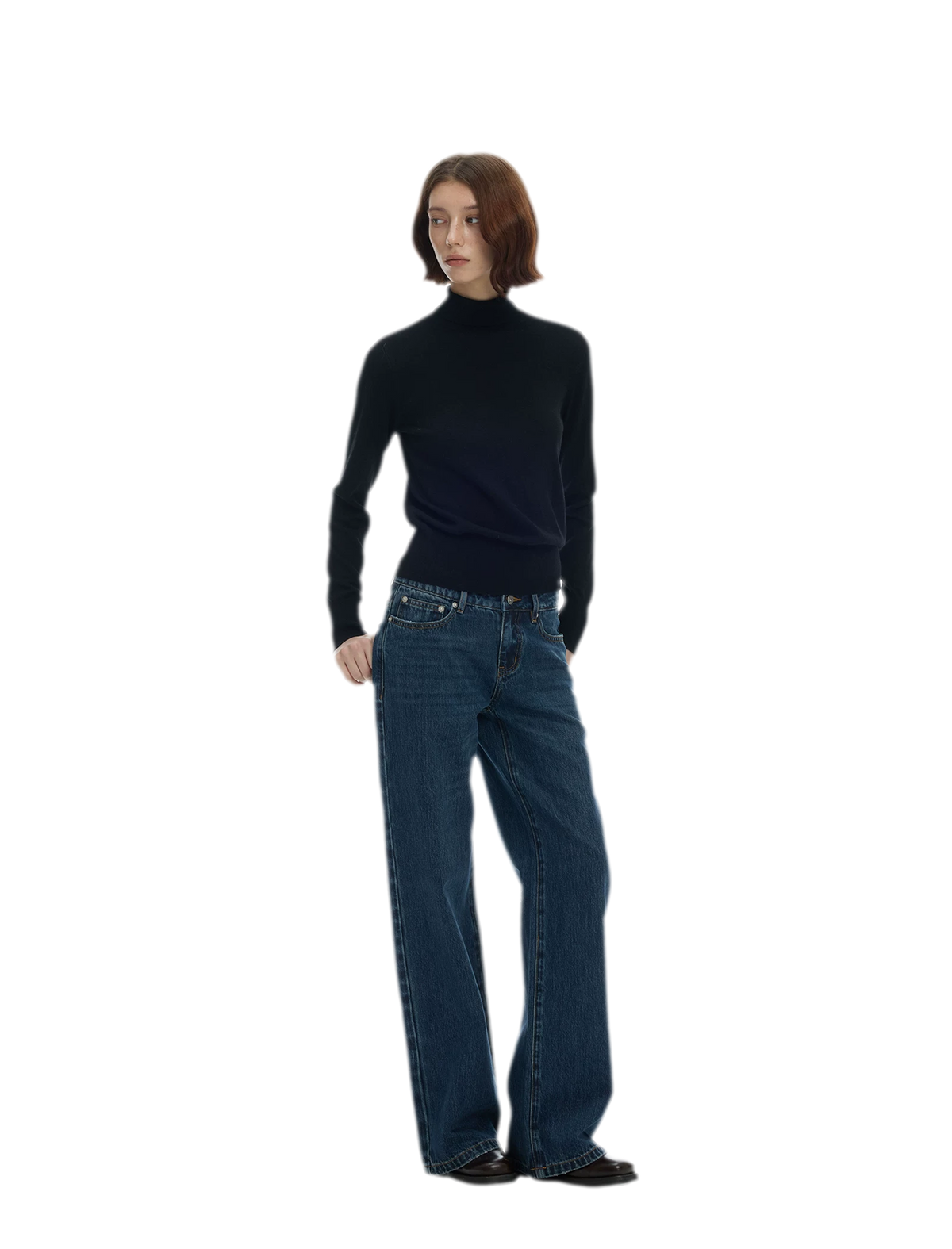 Ribbed Slim-Fit Turtleneck Knit