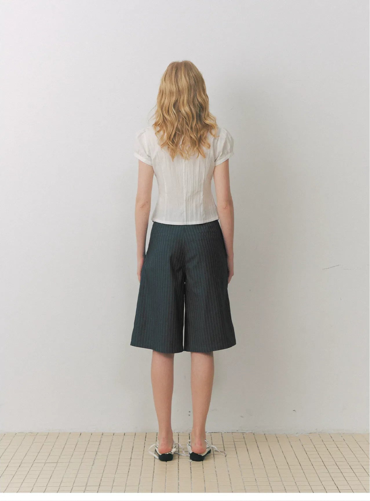 Grey Stripe Tailored Pants