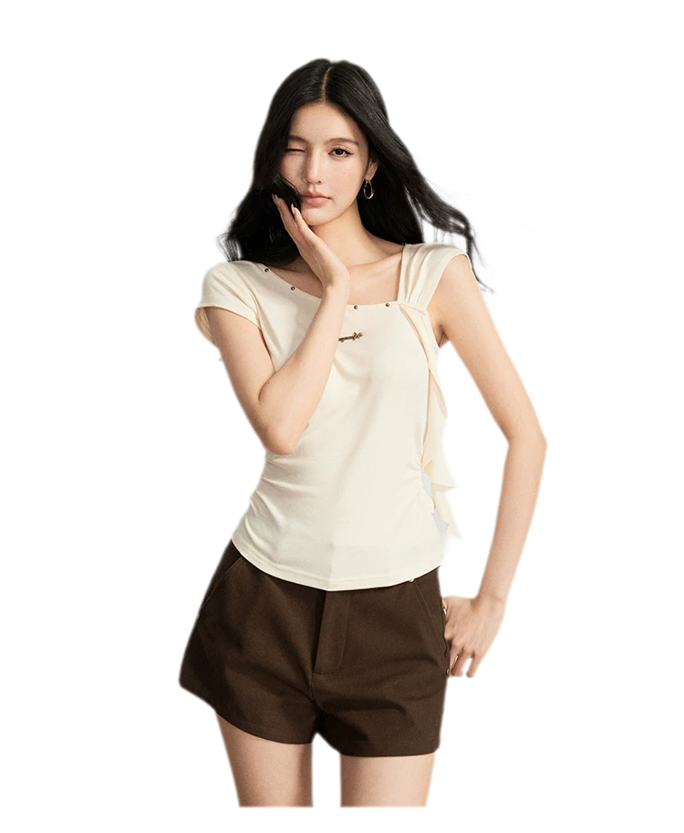 Draped Asymmetric Tee