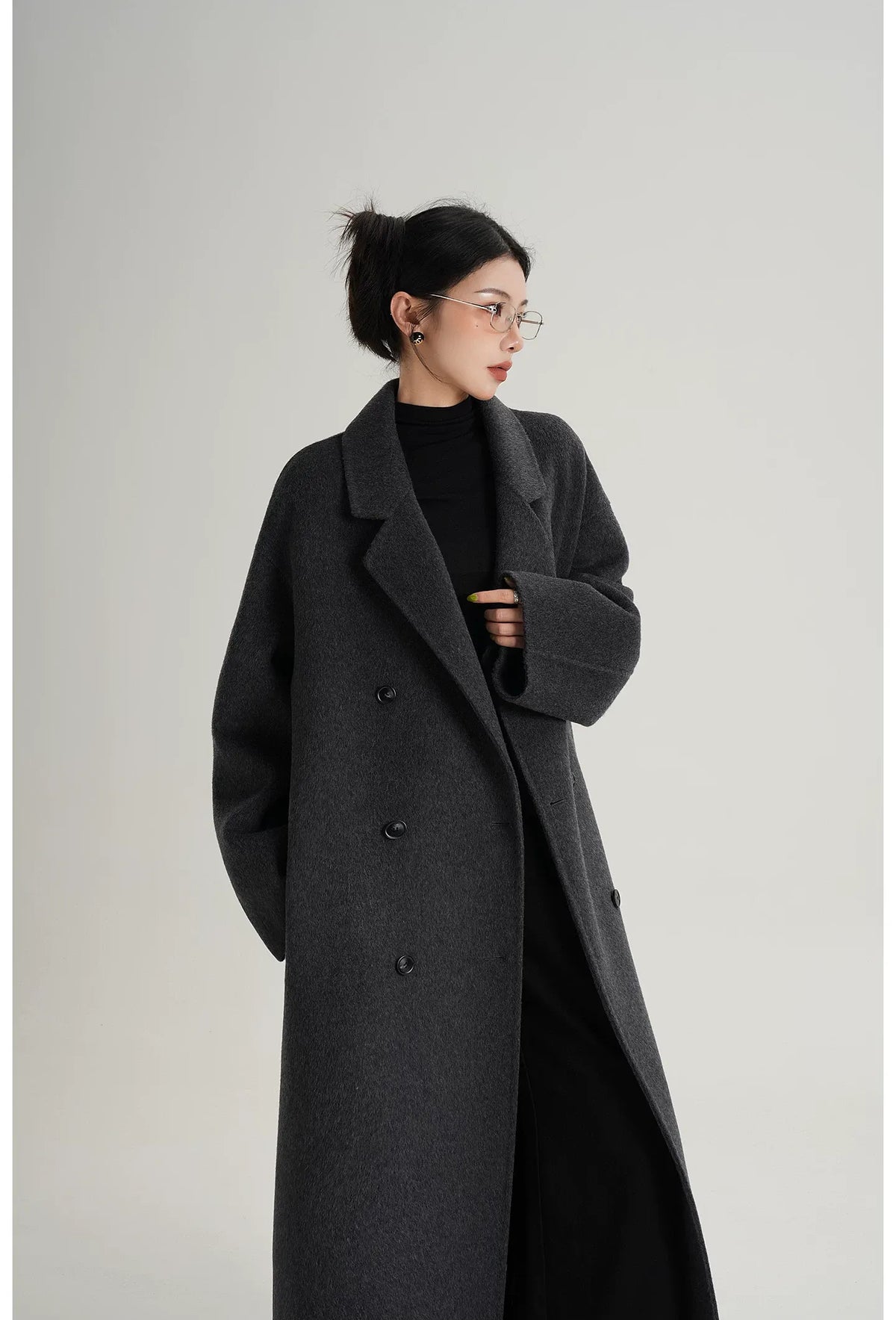 Fuzzy Wool Oversized Long Coat